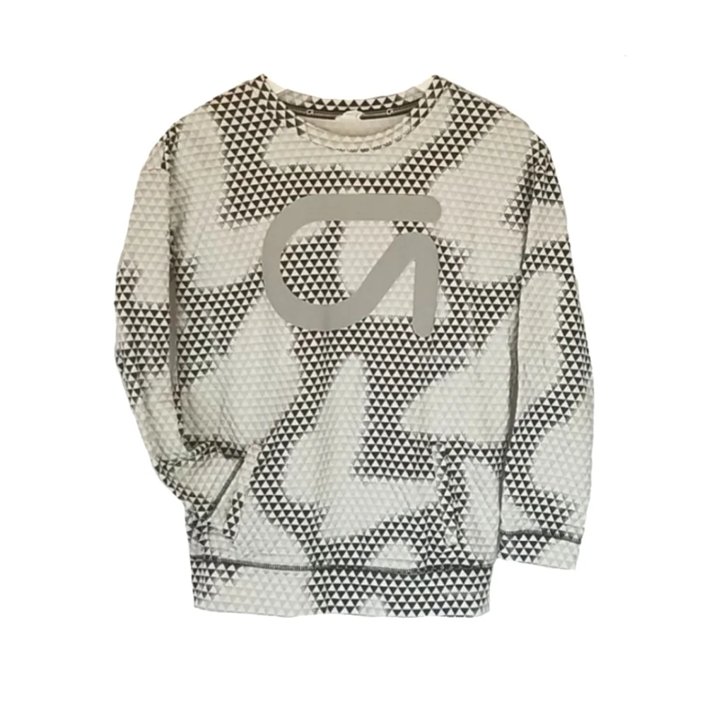 GAP  DRY FIT KANGAROO POCKET COTTON SWEATSHIRT In SILVER MULTI SIZE XL